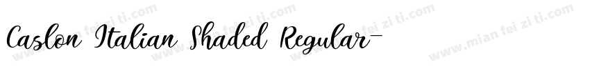 Caslon Italian Shaded Regular字体转换